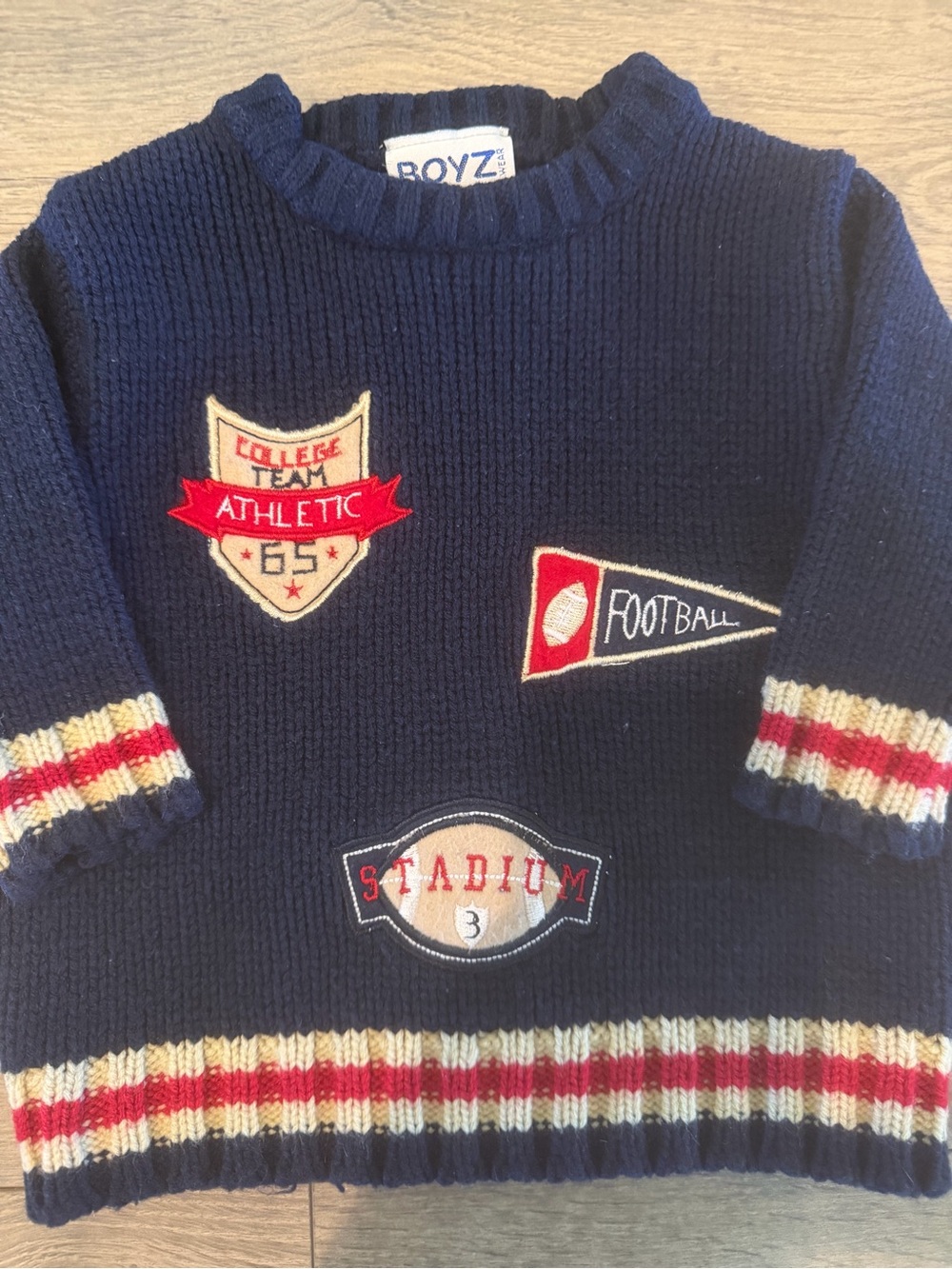 Vintage 90's Football Sweater 6 Months Boyz Wear by Nannette
